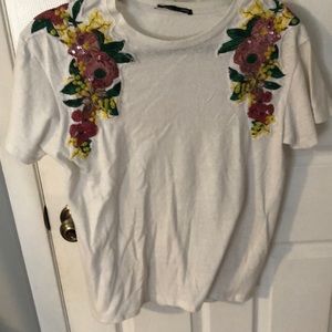 Zara embellished tee